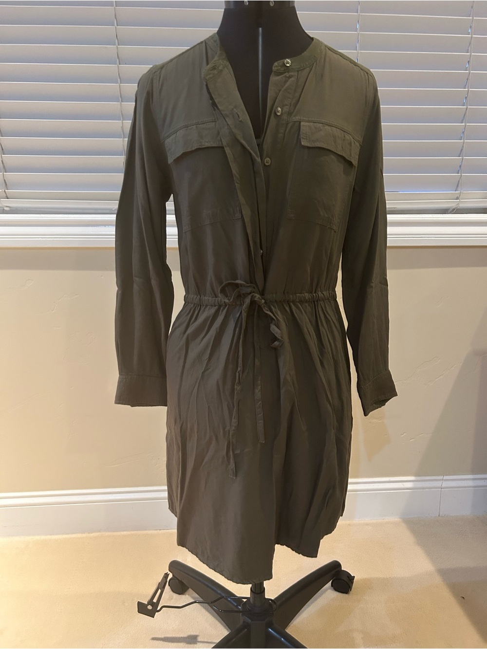 Lucky Brand Long Sleeve Olive Dress